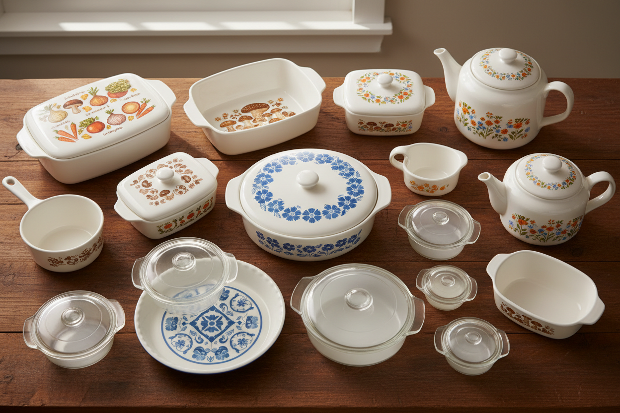 more variety of types of corningware